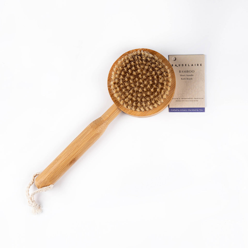 Bamboo 10" Short-handle Bath Brush