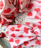 Headband and Scrunchie Heart Themed Print for Valentines Day, we Call it Courtney