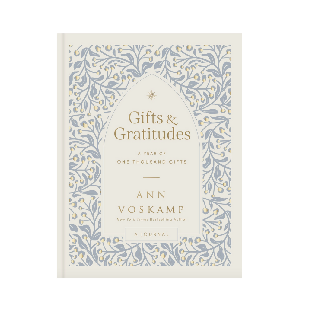 Gifts & Gratitudes by Ann Voskamp journal cover with floral border