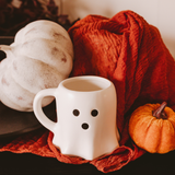 Cream Ghost Coffee Mug - Halloween & Fall Decor