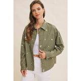 Embroidered Cotton Utility Jacket