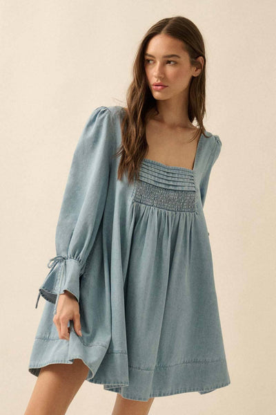Denim Babydoll Dress