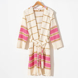 Bathrobe Turkish Cotton LightWeight Summer Hood Kimono Robe