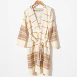Bathrobe Turkish Cotton LightWeight Summer Hood Kimono Robe
