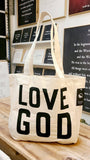 Large Tote Bag | Love God | Love Others