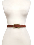 Basic Genuine Suede Belt with Oval Buckle