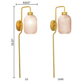 32"H Davia Retro Wall Sconce Pink, White, Smoke, or Green