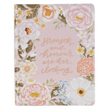 KJV Notetaking Bible Faux Leather Strength&Dignity Prov31:25