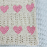 Love Print Crochet Knit Shoulder Bag