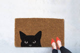 Peeking Cat Doormat-18X30"L