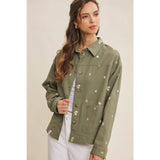 Embroidered Cotton Utility Jacket