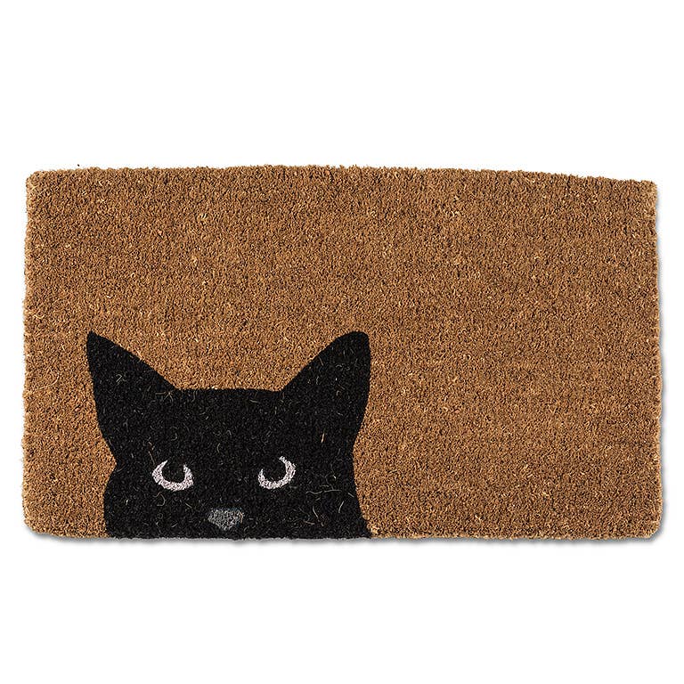 Peeking Cat Doormat-18X30"L