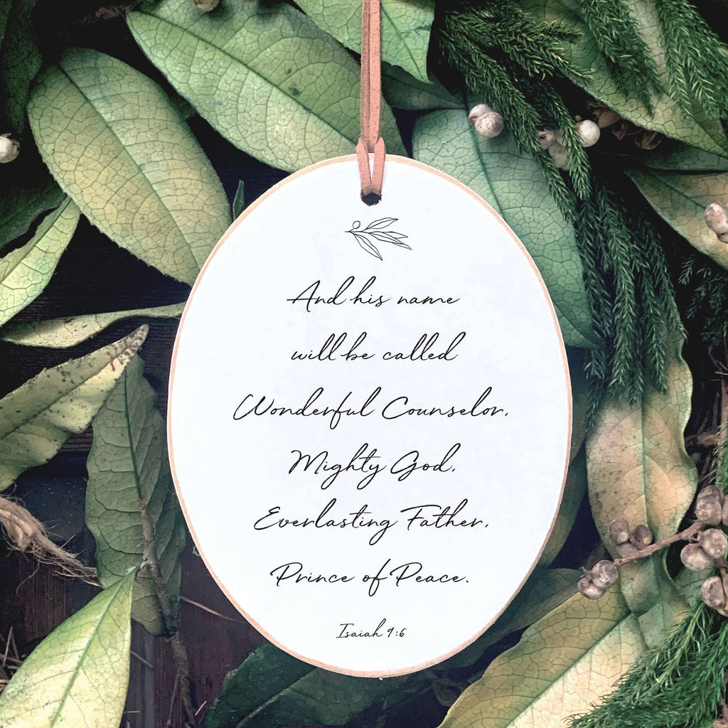 And His Name Shall, Ornament, Christmas Decor, Faith Gift
