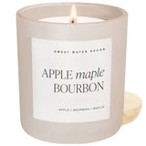 Apple Maple Bourbon 15 oz Soy Candle - Fall Decor