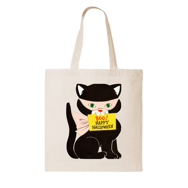 Boo Black Cat Tote Bag
