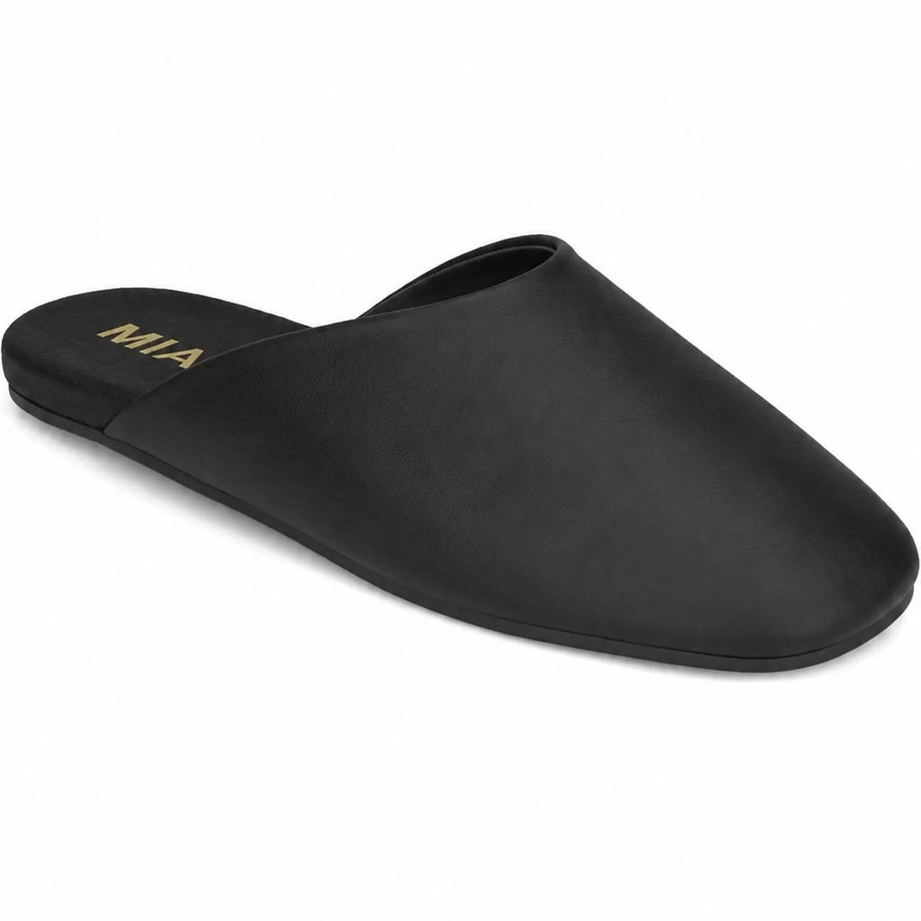 Ziva Black Square Toe Mule – East Of These