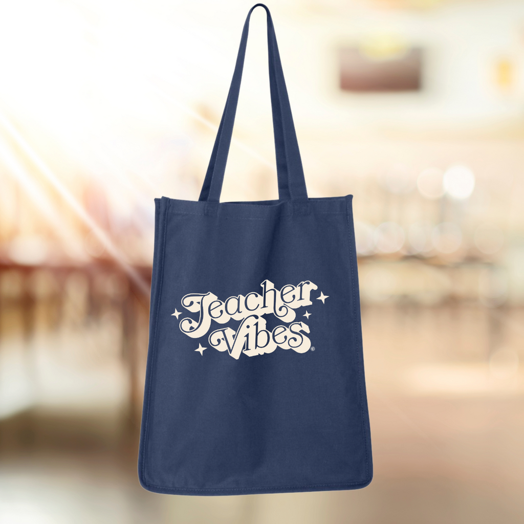 Teacher Vibes Oversized Tote