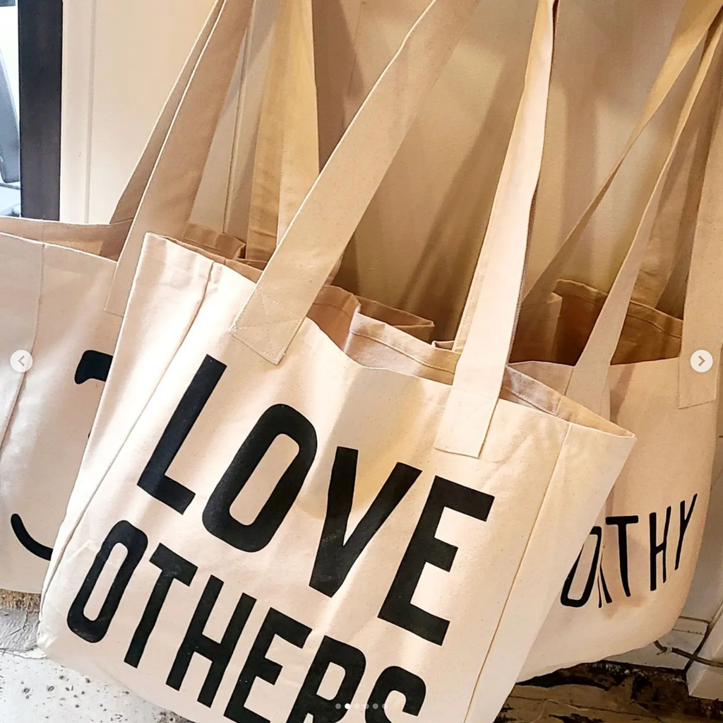 Large Tote Bag | Love God | Love Others