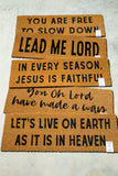 In Every Season, Jesus is Faithful Door Mat XL
