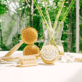 Bamboo 10" Short-handle Bath Brush