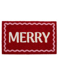"M-E-R-R-Y" DOORMAT,MULTI