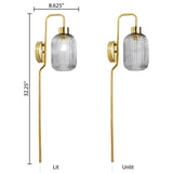 32"H Davia Retro Wall Sconce Pink, White, Smoke, or Green