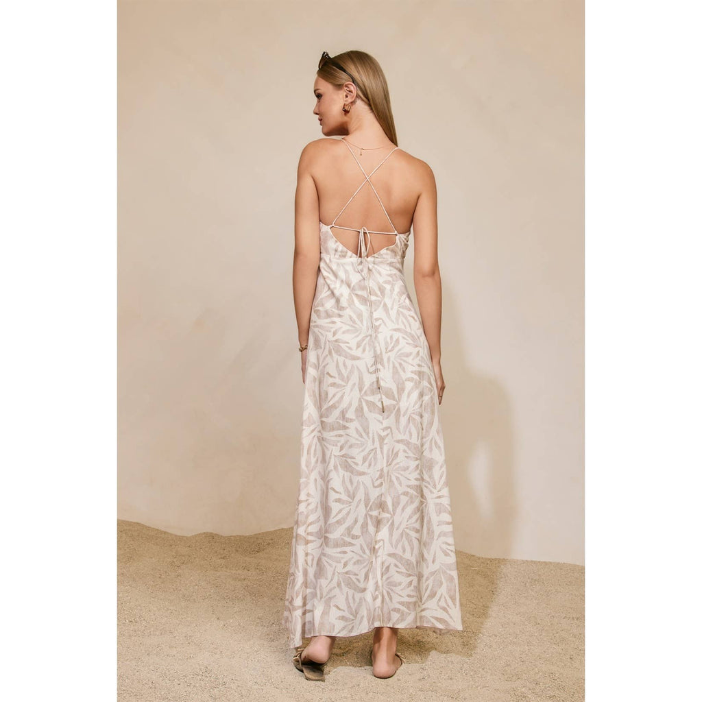 Driftwood Dreams Knot Front Maxi Dress