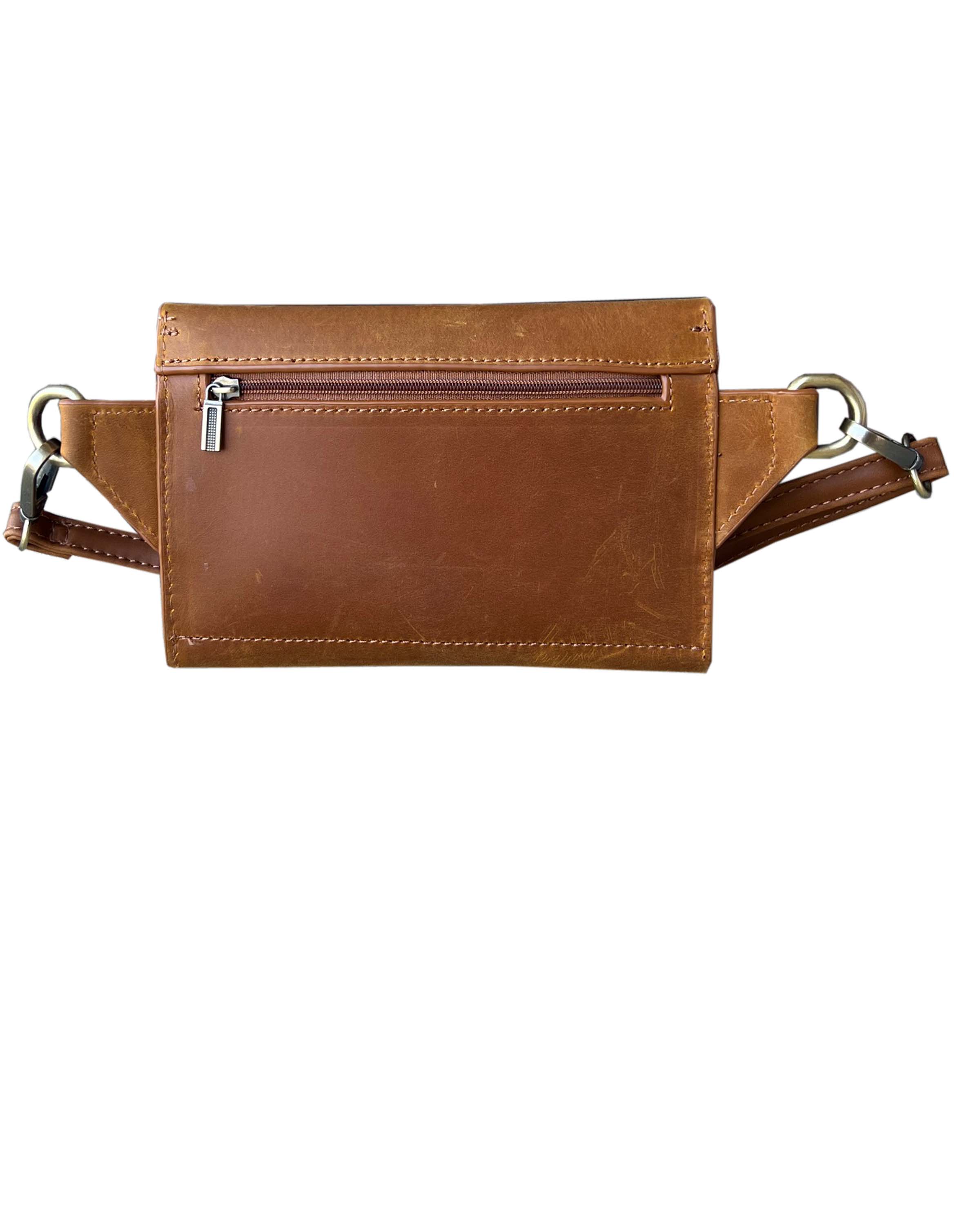 Vintage leather fanny pack sling bag waist bag