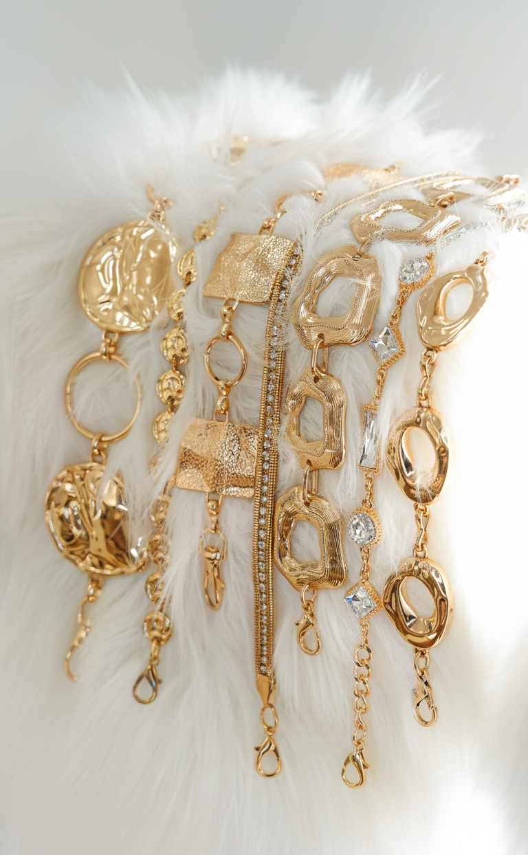 Natural Gold Square Chain Belt