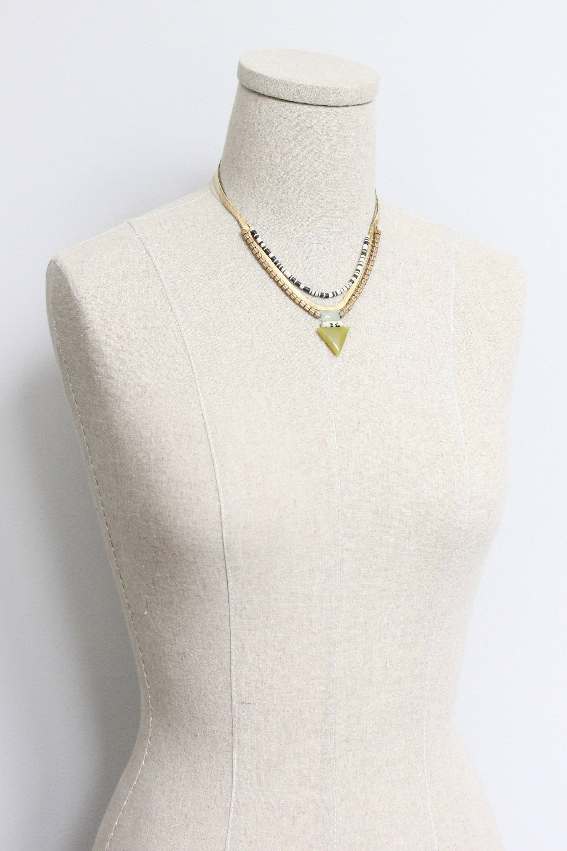 Triple strand ArtDeco necklace