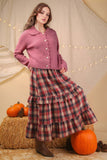 12W3445N-Heart Button Down Knit Sweater Cardigan