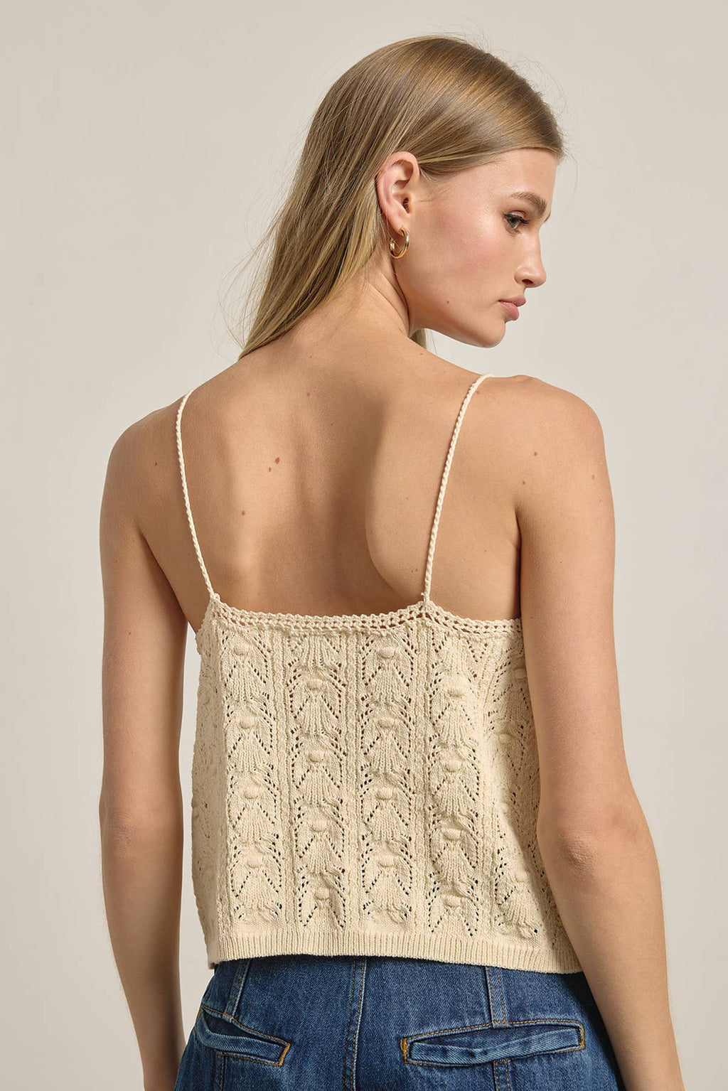 Knit Button Front Cami Top
