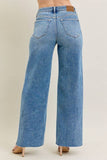 Medium Vintage Wash Wide Leg With Destroy