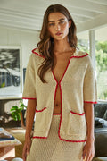 Crochet Open Front Cardigan