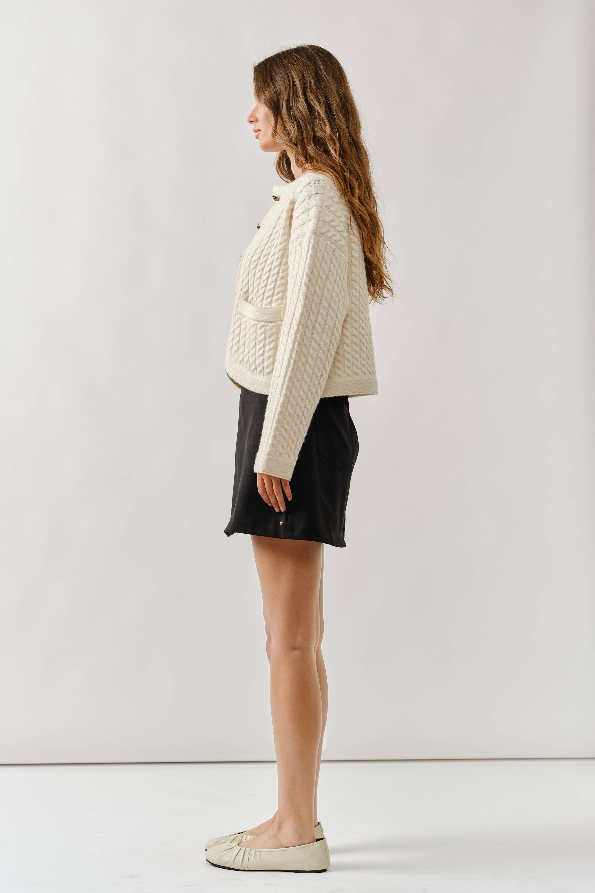 Tina Mini Skirt in Suede