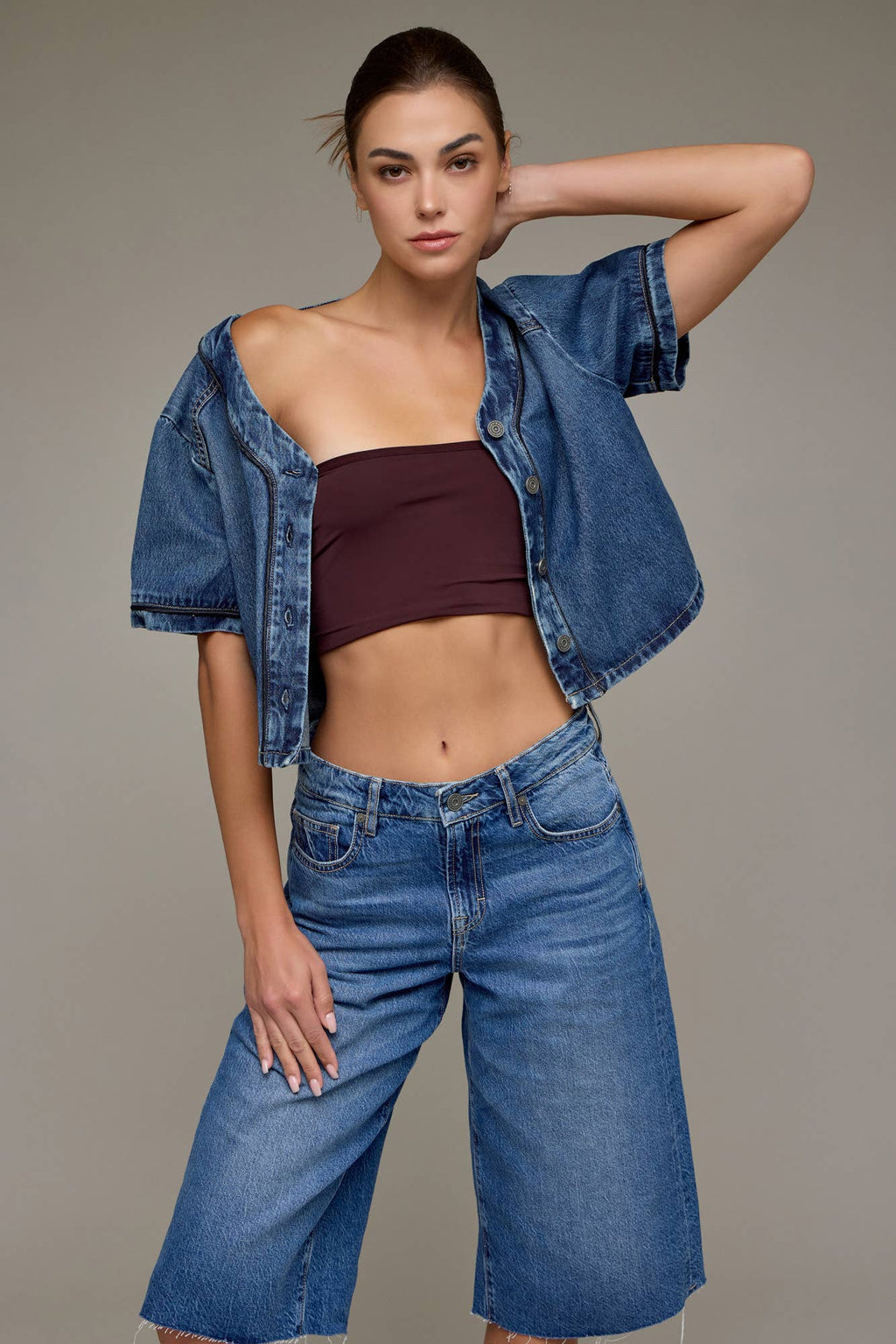 CROPPED BASEBALL SHIRT