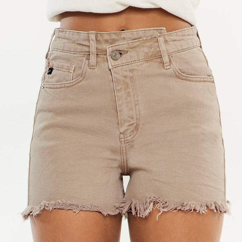 90’S Crossover Khaki Denim Shorts