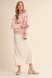 FLORAL RUFFLE SLEEVE SWEATER CARDIGAN MSW11097