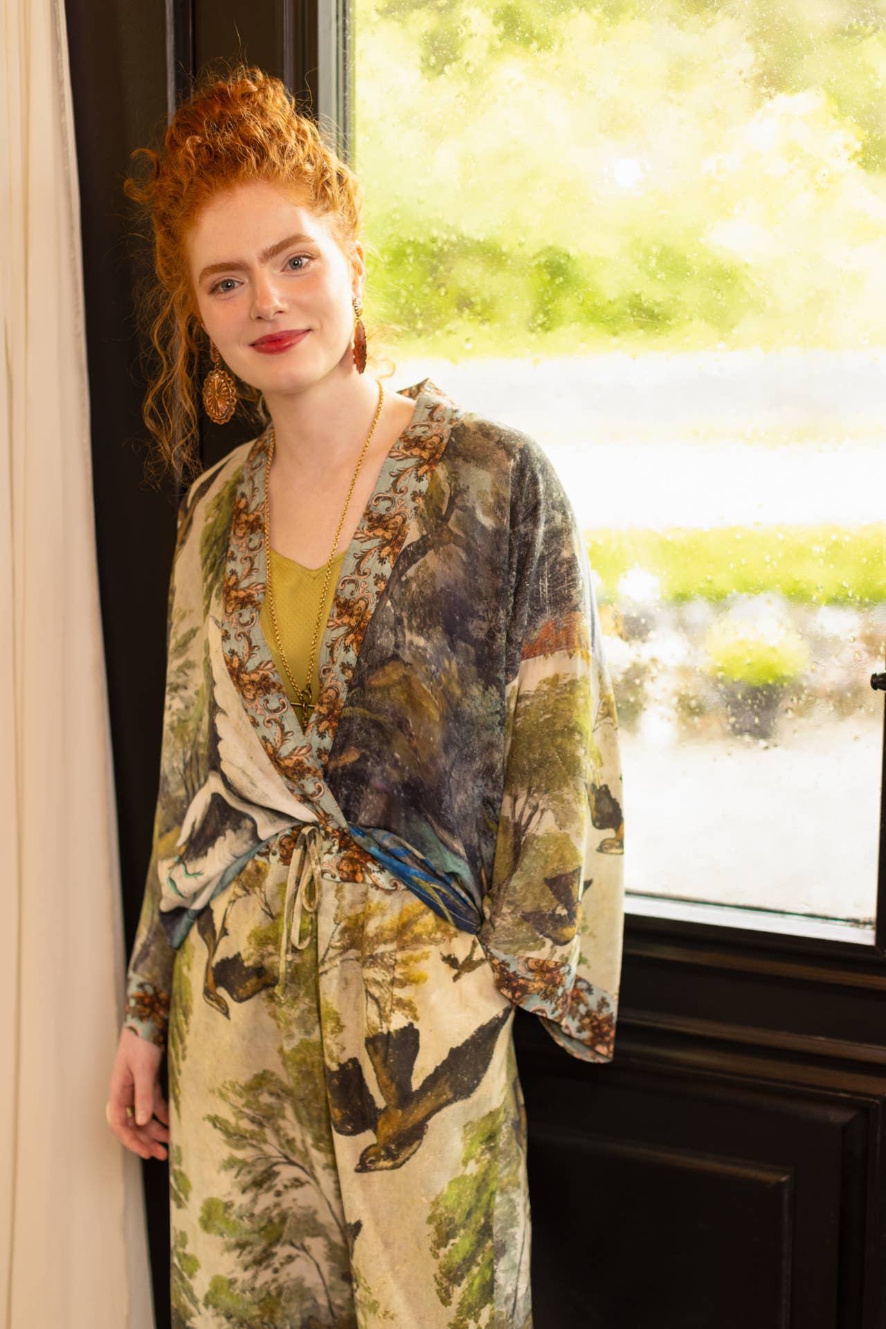 Woodland Swan Kimono - Jennifer Lane Collaboration