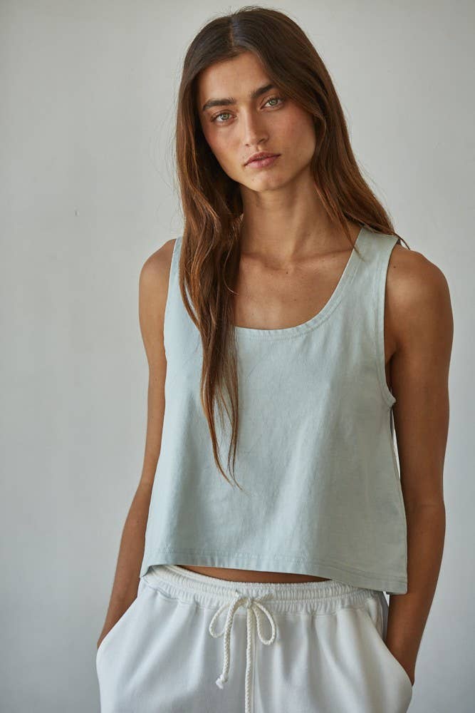 Cotton Scoop Neck Tank Top 4 Colors