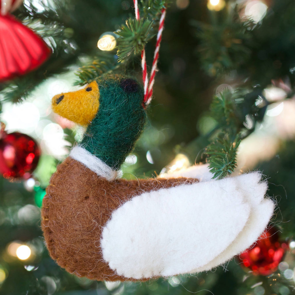 Mallard Duck Wool Christmas Ornament