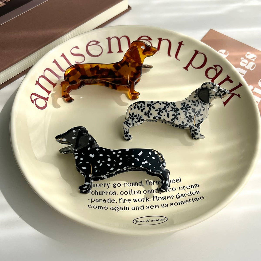 Dachshund Dog Hair Claw Clip