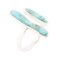 Size Adjustable Turquoise and Sterling Silver RIng