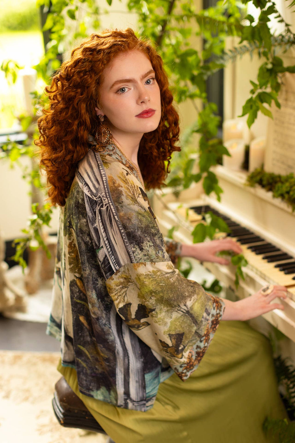 Woodland Swan Kimono - Jennifer Lane Collaboration