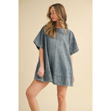 Washed Denim Mini Dress