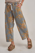 MID RISE RELAXED FIT FLORAL DENIM JEANS