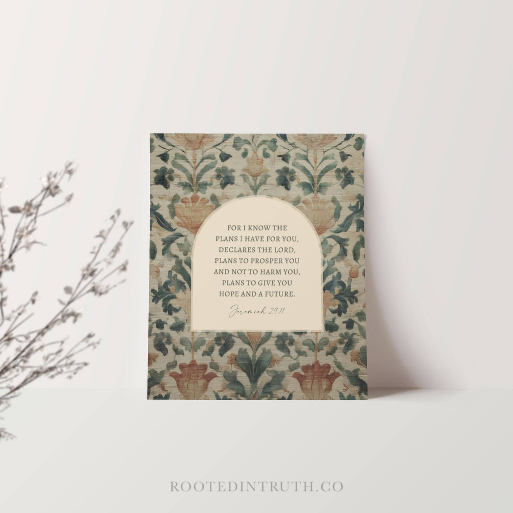 Plans for You Scripture Wall Art Print Christian Gift Decor