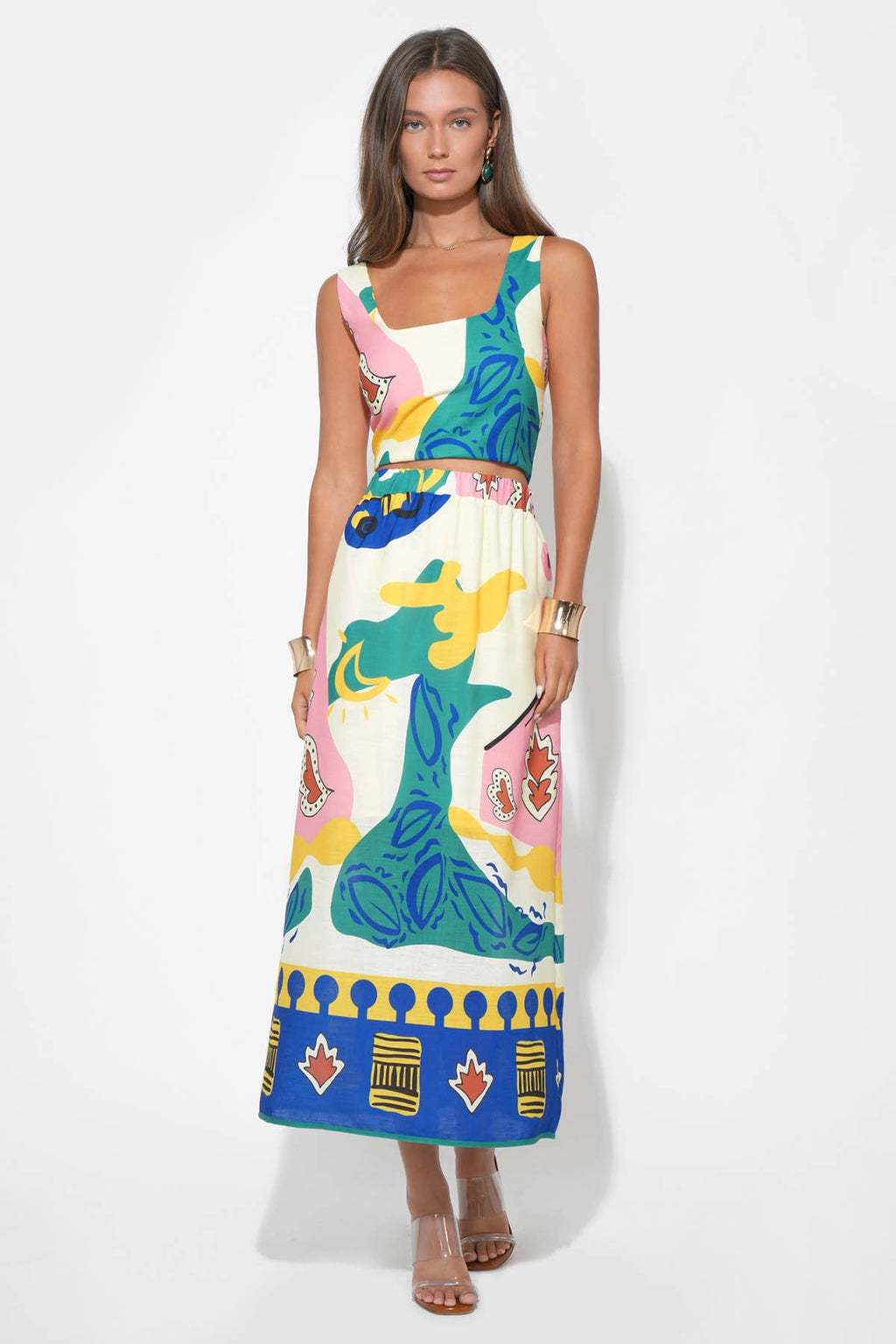 Cleo Pull On Printed Skirt