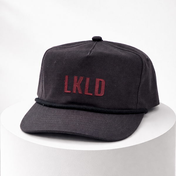 The Lakeland Lariat - Ripstop Flat Bill Dat Hat Leather Lettering