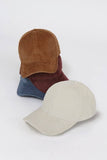 FWCAP114 - Solid Corduroy Fall Winter Baseball Hat